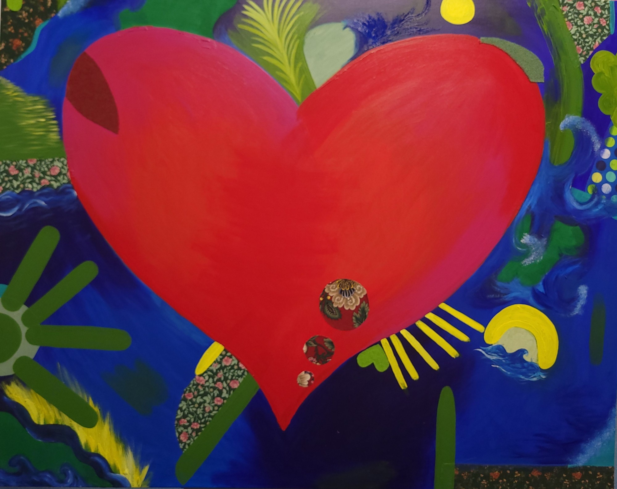 65x59 mixed media acrylic on canvas