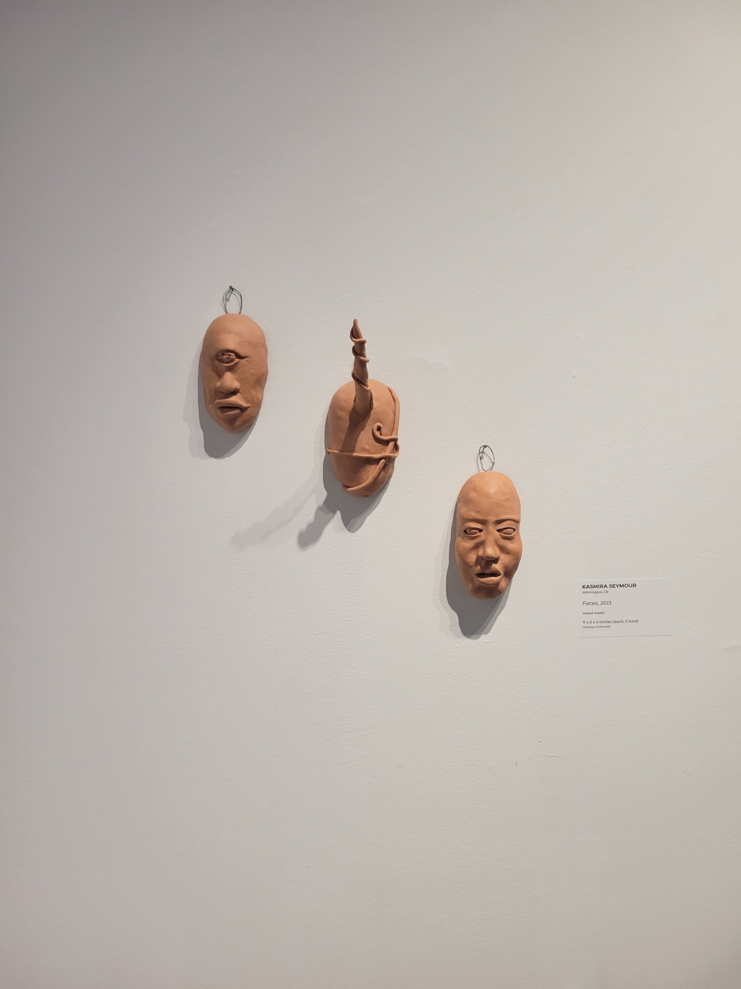 (3)5x8 clay sculptures