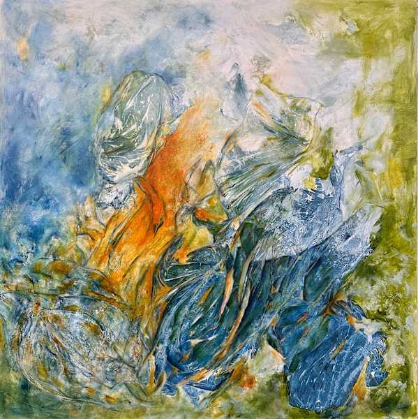 Oil paint glazed over acrylic sub painting 48 x 48"