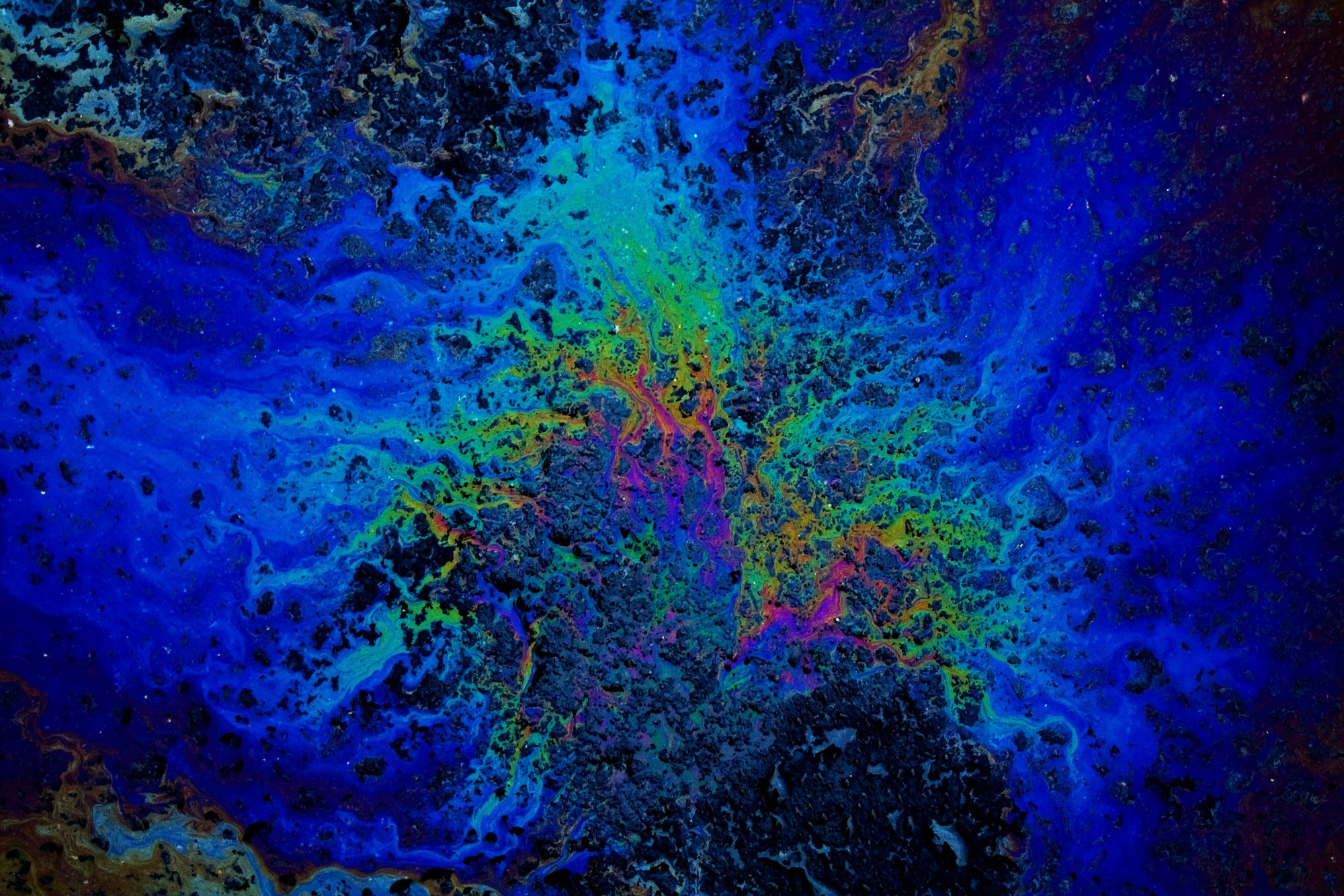 Digital Photograph of Oil and Water