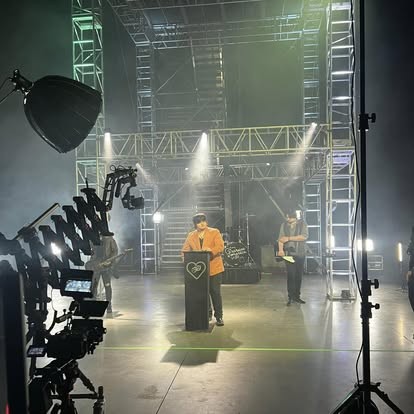 Shooting a music video at The Pine Box Studios