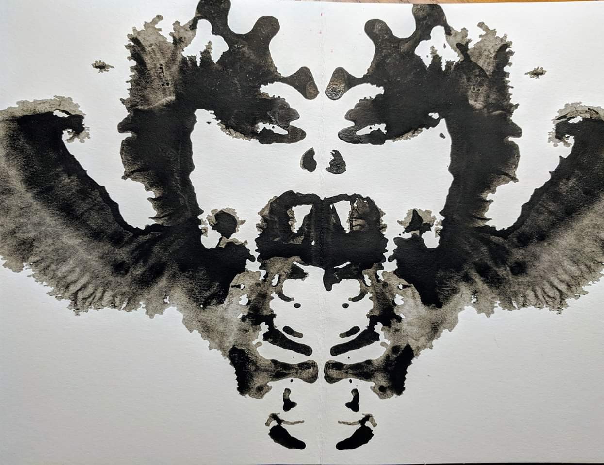 An ink blot that looks like a "rage bat from hell"