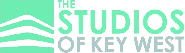 Teal and gray type stating 'The Studios of Key West.'
