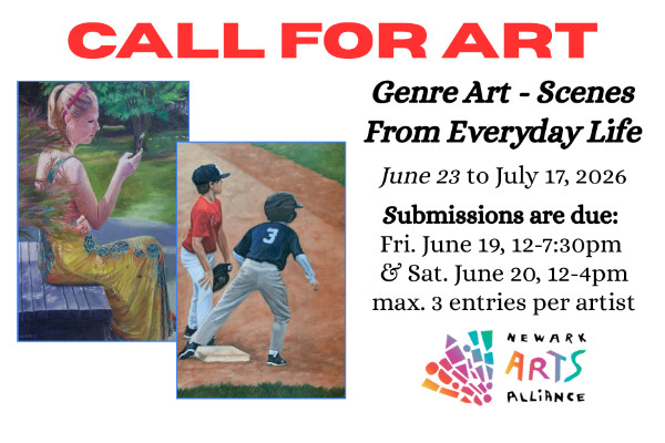 Images of girl on phone sitting on park bench and two boys playing baseball.