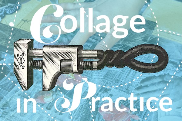 An illustration of a metal clamp with white text on a teal background.