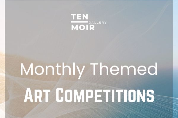 Light blue colored Ten Moir Gallery Banner