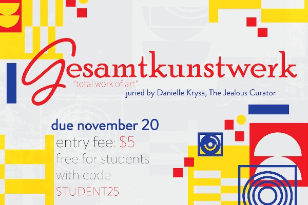 poster for art exhibition with due date of november 20