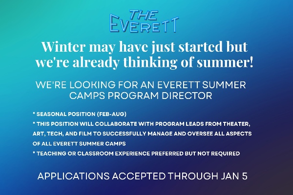 The Everett logo and the position information as noted in the description.