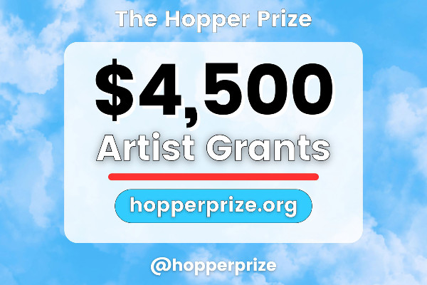 A background of a blue sky with clouds. On top is black and white text with opportunity details.